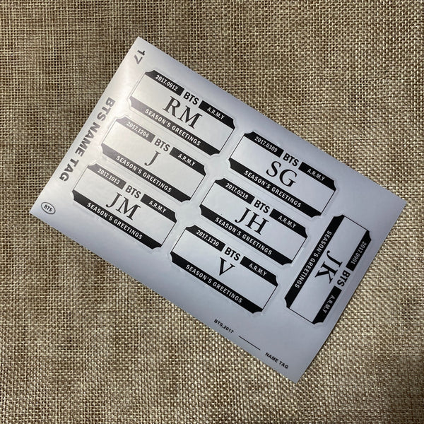 BTS [ 2017 Season's Greetings ] Official Sticker Set / New, Rare / Gift
