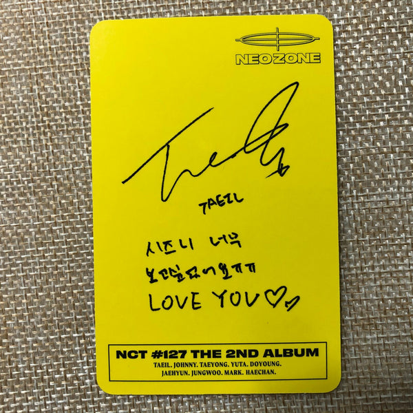 NCT 127 TAEIL N Ver. [ NEO ZONE ] Official Photocard, 2nd Album / New / Gift