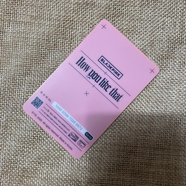 BLACKPINK JENNIE / Transportation Cashbee Official Limited Photocard / Rare /+G