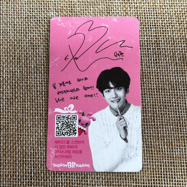 EXO BAEKHYUN [ Baskin Robbins ] Official Photocard, EXO-K / New / Gift
