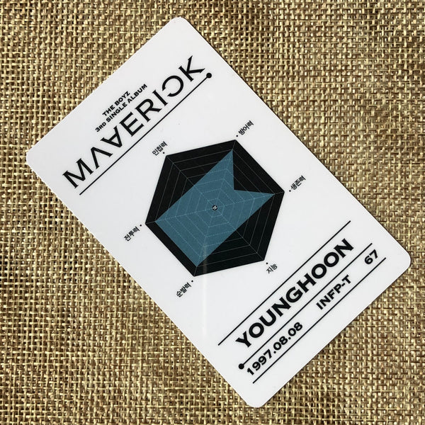 THE BOYZ YOUNGHOON [ MAVERICK ] Official ID Photocard / New / Gift