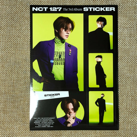 NCT 127 YUTA [ STICKER ] Official Sticker, STICKY Ver / New / Gift