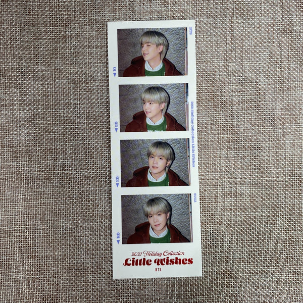 BTS Suga [ 2021 Holiday Little Wishes ] Official 4 cut photocard /New, Rare/Gift