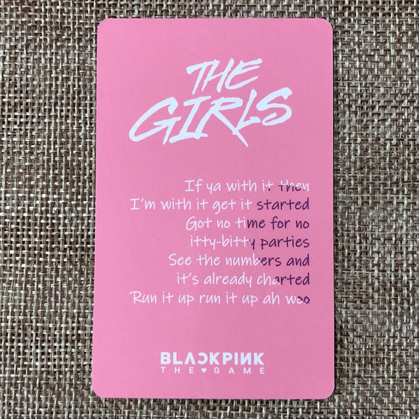 BLACKPINK JENNIE [THE GAME The Girls] Official Photocard, Stella Ver. / Gift