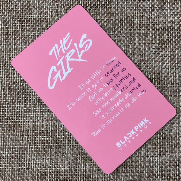 BLACKPINK JENNIE [THE GAME The Girls] Official Photocard, Stella Ver. / Gift