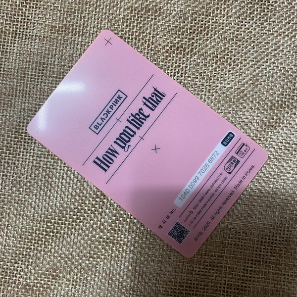 BLACKPINK JENNIE / Transportation Cashbee Official Limited Photocard / Rare /+G