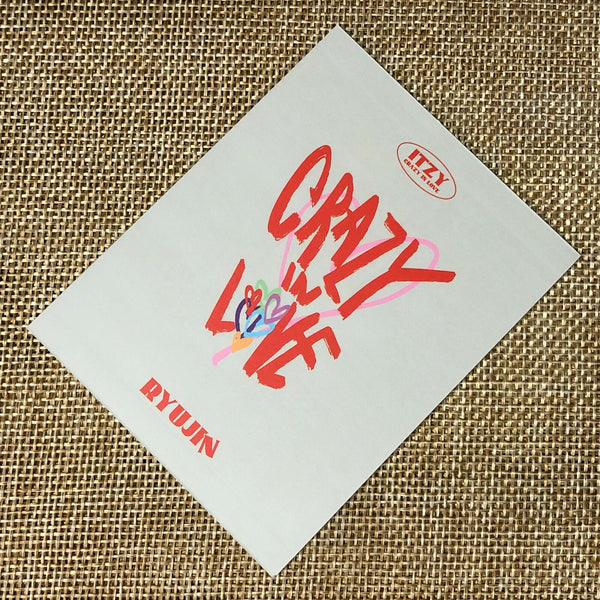 ITZY RYUJIN #2 [CRAZY IN LOVE] Official Polaroid Photocard, 1st Album / Gift