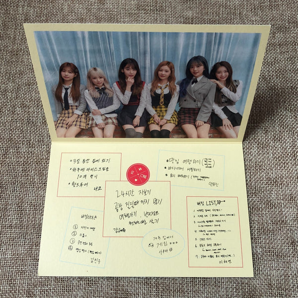 IZ*ONE GROUP [2020 SECRET DIARY Package] Official Bucket List Postcard / Gift