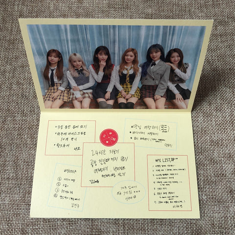 IZ*ONE GROUP [2020 SECRET DIARY Package] Official Bucket List Postcard / Gift