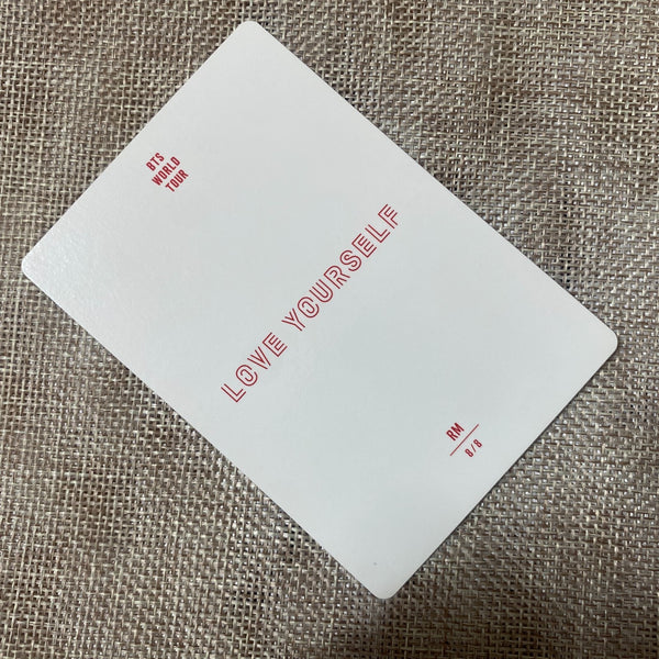 BTS RM 8/8 [ Love Yourself Tour ] Official Mini Photocard / New / Gift