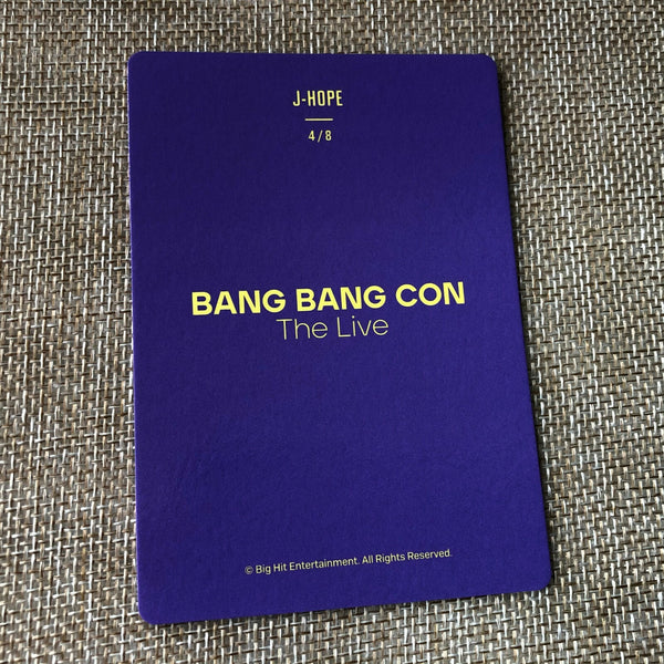 BTS J-HOPE 4/8 [ BANG BANG CON The Live ] Official Mini Photocard / New / Gift