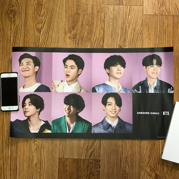 BTS GROUP [ Samsung Galaxy S20+ ] Official Unfolded Poster / New, Rare / Gift