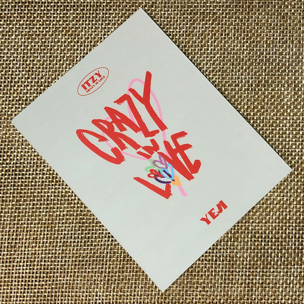 ITZY YEJI #2 [CRAZY IN LOVE] Official Polaroid Photocard, 1st Album / New / Gift