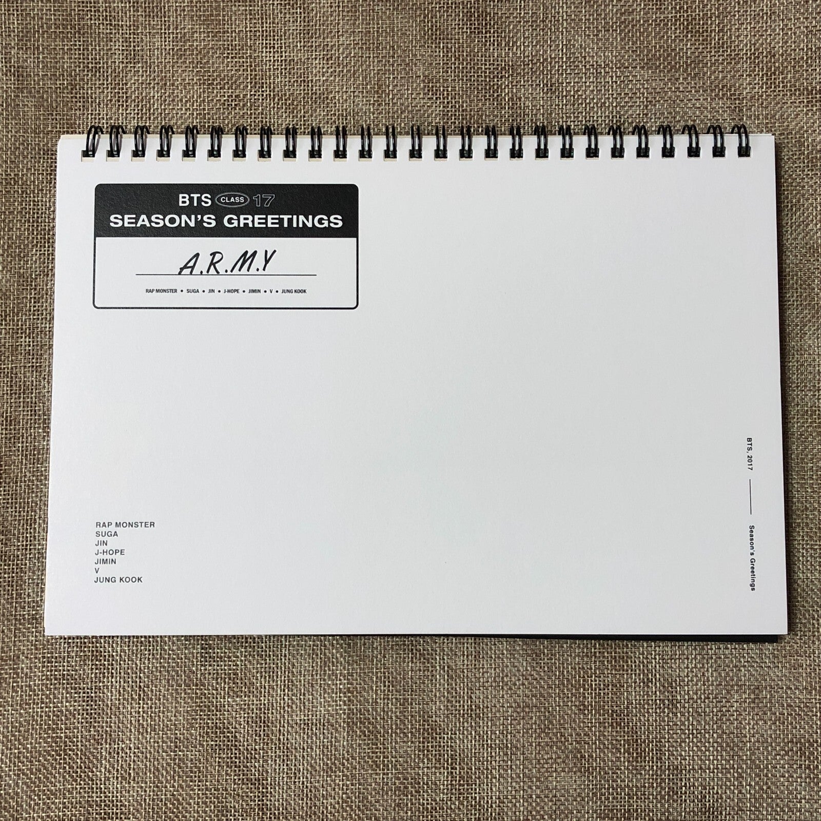 BTS [ 2017 Season's Greetings ] Official Calendar / New / Gift