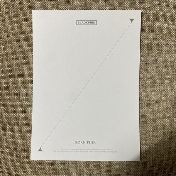 BLACKPINK JISOO #3 [Born Pink] Official Large Photocard Postcard, Box Ver. /+G