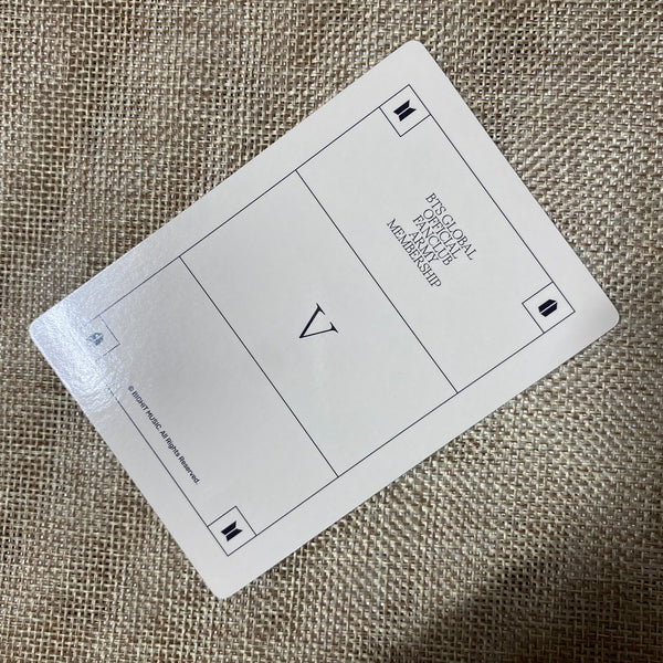 BTS V [ GLOBAL FANCLUB 9th ARMY MEMBERSHIP KIT ] Official Photocard / New / Gift