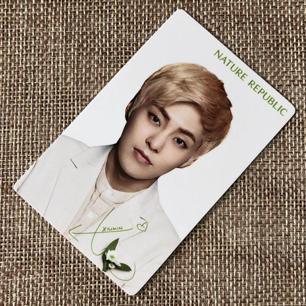 EXO XIUMIN [Nature Republic] Official Limited Photocard, EXO-K / New, Rare /+G