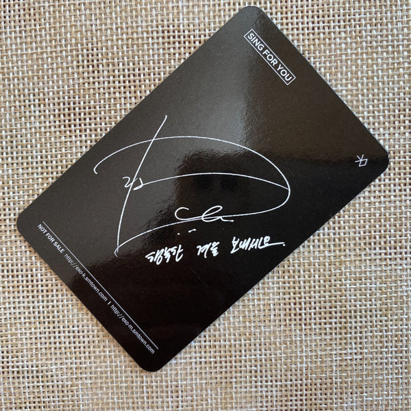 EXO D.O [Sing For You] Official Photocard, Winter 4th Mini Chinese / New / Gift