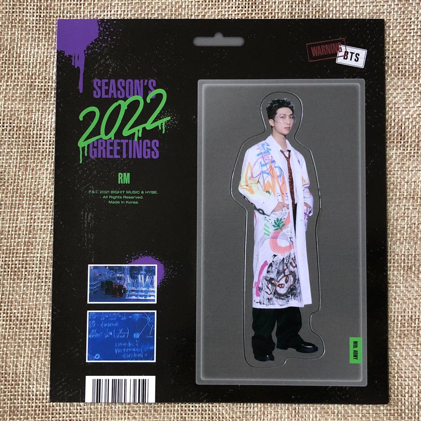 BTS RM [ 2022 Season's Greetings ] Official Paper Magnet / New / Gift
