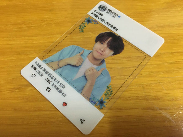 BTS J-HOPE #2 / Love Yourself FC Official Army Booth Transparent Photocard /N/+G