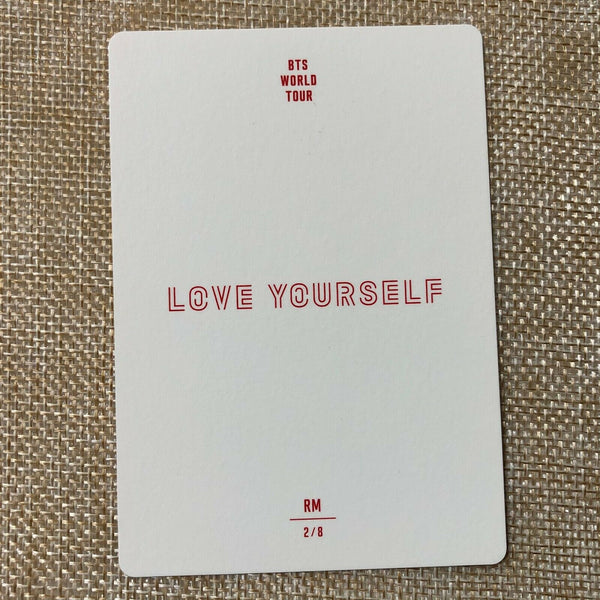 BTS RAP MONSTER 2/8 [ Love Yourself World Tour Official Mini Photocard ] New/+G
