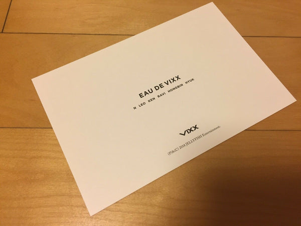 VIXX [EAU DE VIXX Official PostCard Black Ver Photocard #3] 3rd Album /New/+Gift