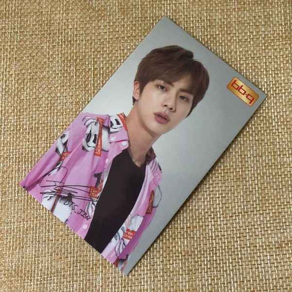 BTS  JIN  #2   Bangtan Boys / BBQ Official PhotoCard  / New / +Shop gift
