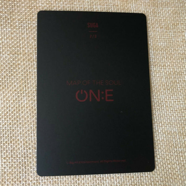 BTS SUGA  2/8 [ Map of the Soul ON:E Official Mini Photocard ] ONE / New / +G