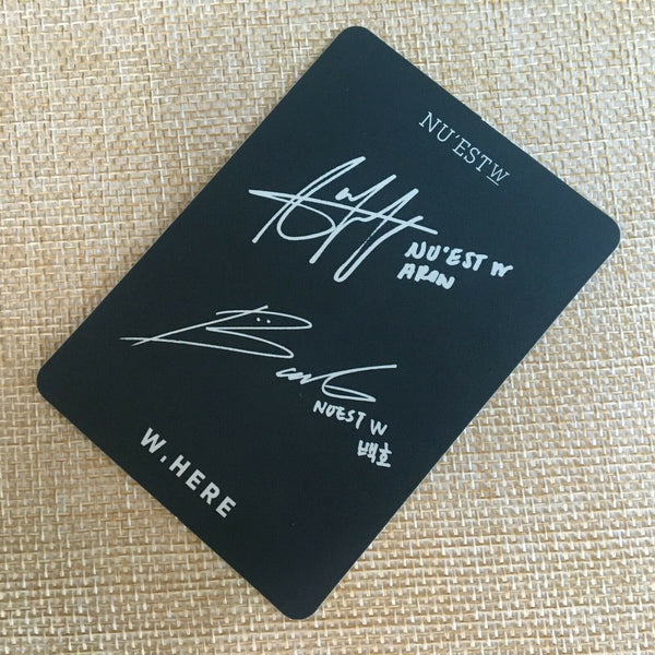 Nu'est Nuest ARON BAEKHO [ W.here Official Photocard ] Album Portrait / NEW / +G