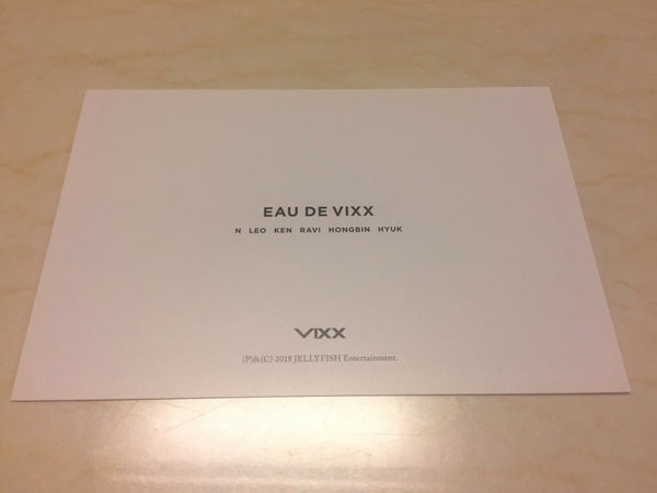 VIXX [EAU DE VIXX Official PostCard Black Ver Photocard #2] 3rd Album /New/+Gift