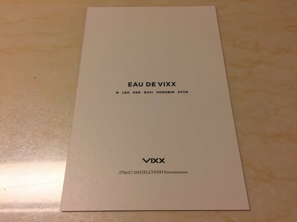 VIXX [EAU DE VIXX Official PostCard RED Ver Photocard #1] 3rd Album /New/+Gift