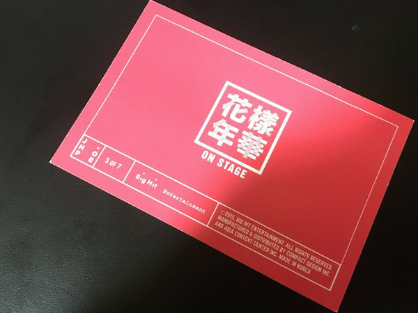 BTS J-HOPE 5/7 [ HYYH On Stage Japan Concert Official Mini Photocard ] New/+GFT