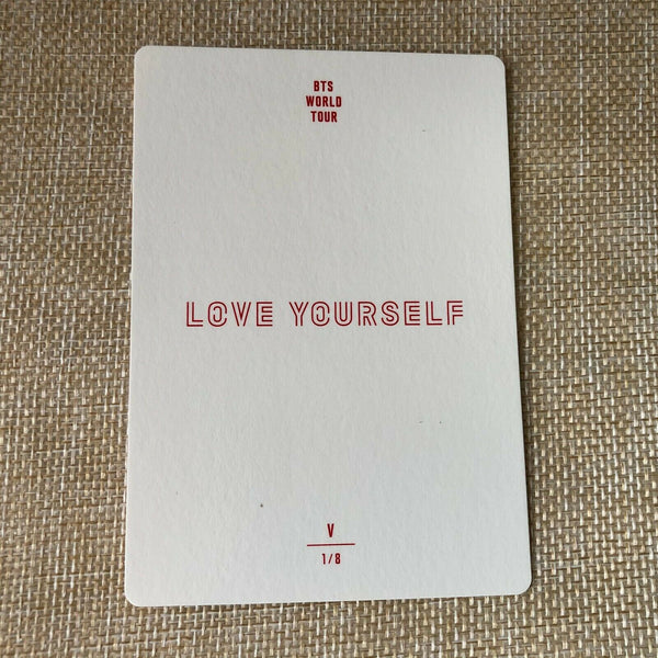 BTS V 1/8 [ Love Yourself World Tour Official Mini Photocard ] New / +Gift