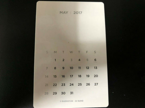 EXO CHEN [ 2017 Season Greeting Mini Calendar Official Photocard ] NEW,RARE/+GFT