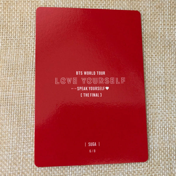 BTS SUGA 6/8 [ Speak Yourself The Final Official Mini Photocard ] / New / +G
