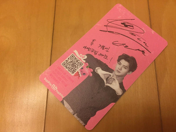 EXO SEHUN [ Baskin Robbins Official Photocard Sehun ] EXO-K / NEW / +Shop Gift