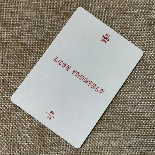 BTS RAP MONSTER 2/8 [ Love Yourself World Tour Official Mini Photocard ] New/+G