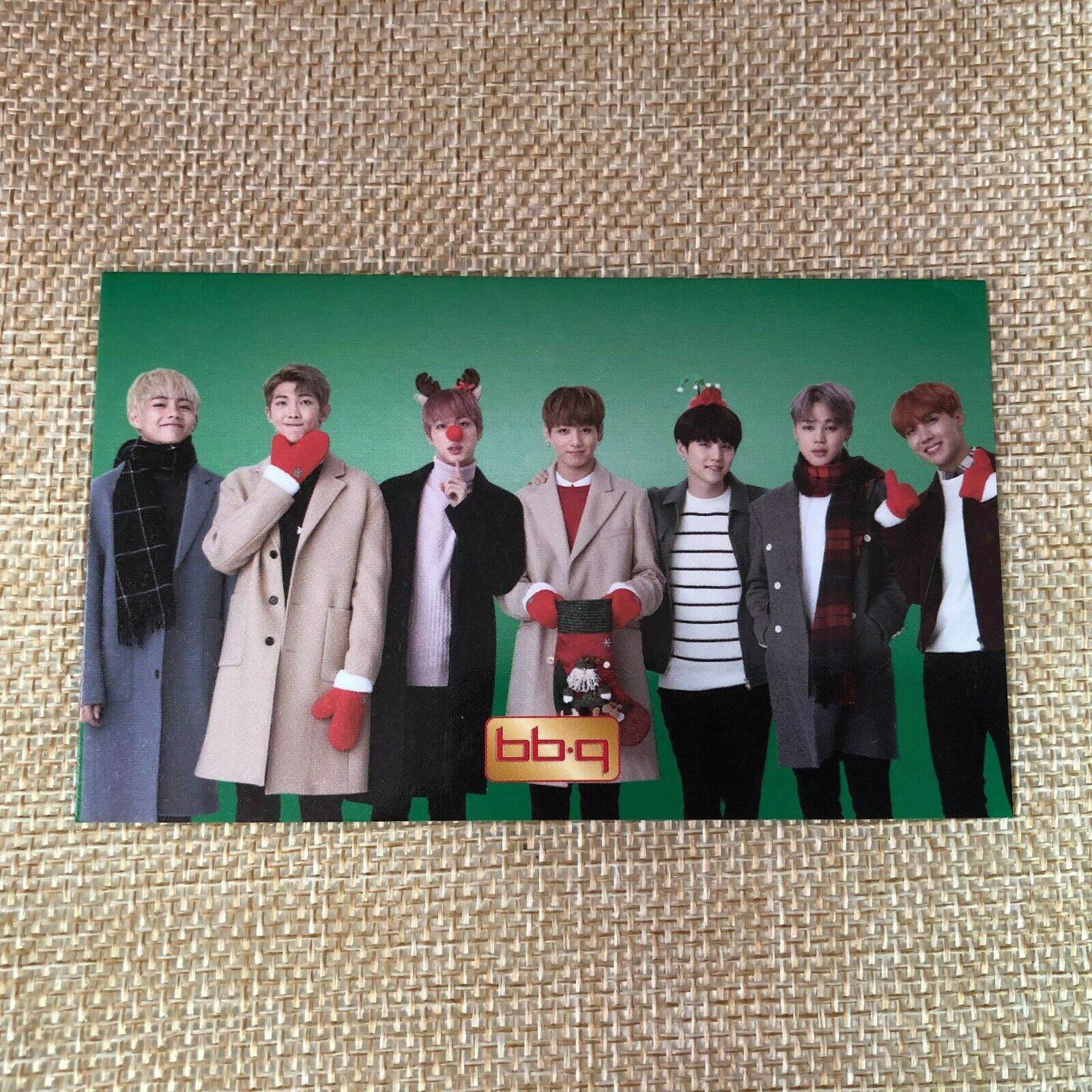 BTS  GROUP  #3  Bangtan Boys / BBQ Official PhotoCard  / New / +Shop gift