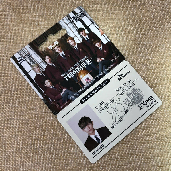 BTS V Taehyung [ SKT SK Telecom Official Data Coupon Card Photocard ] / New /+G