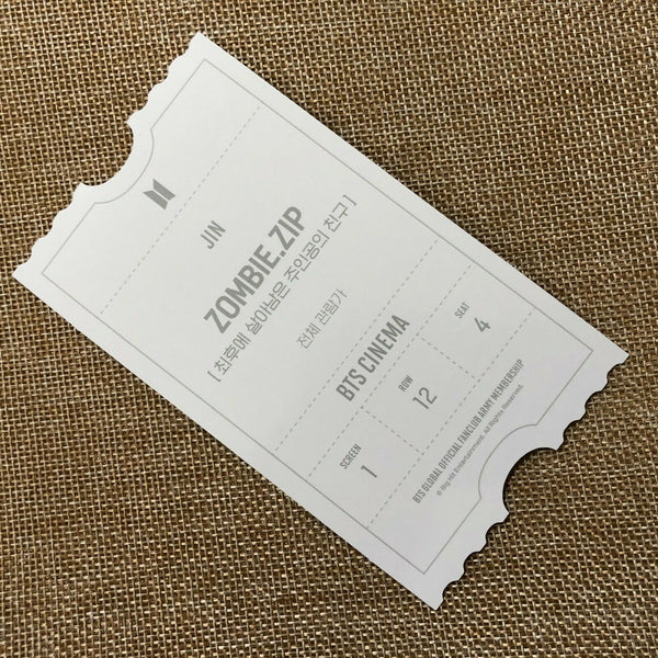 BTS JIN [ ARMY ZIP Fanclub KIT Cinema Official Photocard ] / New,Rare / +Gift