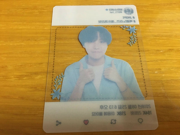 BTS J-HOPE #2 / Love Yourself FC Official Army Booth Transparent Photocard /N/+G