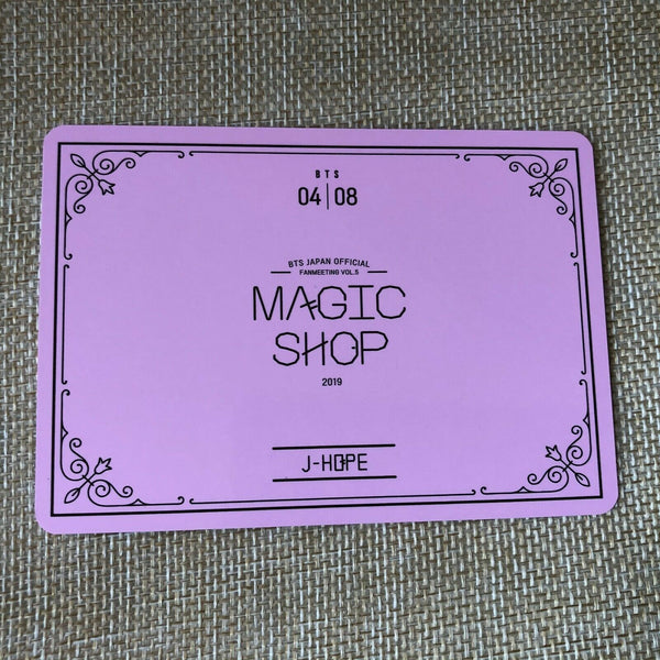 BTS  J-HOPE 4/8  [ 2019 MAGIC SHOP Fan Meeting Japan Official Photocard ]N+G