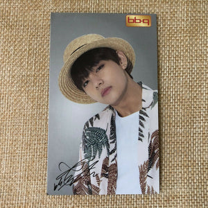 BTS V Taehyung  #3  Bangtan Boys / BBQ Official PhotoCard  / New / +Shop gift