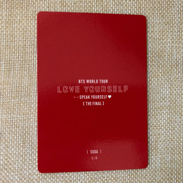 BTS SUGA 3/8 [ Speak Yourself The Final Official Mini Photocard ] / New / +G