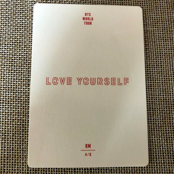 BTS RAP MONSTER 4/8 [ Love Yourself World Tour Official Mini Photocard ] New/+G