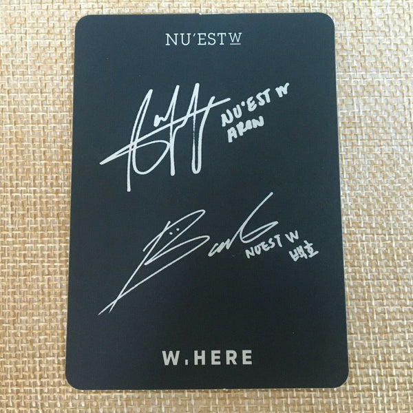 Nu'est Nuest ARON BAEKHO [ W.here Official Photocard ] Album Portrait / NEW / +G