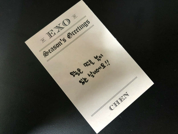 EXO CHEN #2[ 2020 Season's Greeting Official Limited Photocard ] NEW,RARE /+Gift