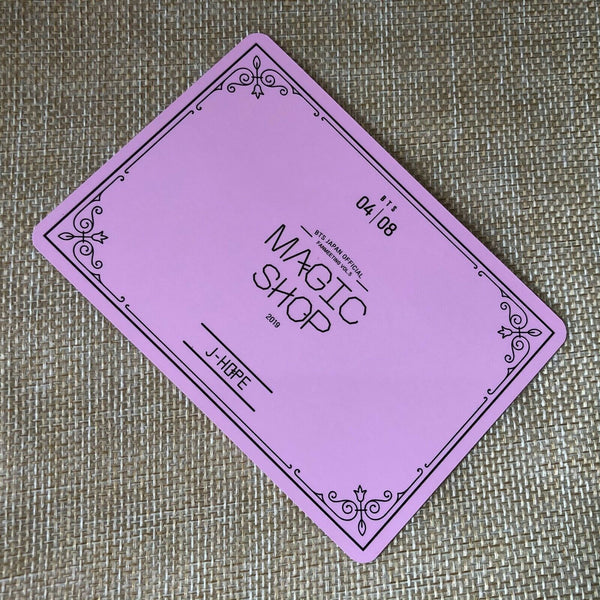 BTS  J-HOPE 4/8  [ 2019 MAGIC SHOP Fan Meeting Japan Official Photocard ]N+G