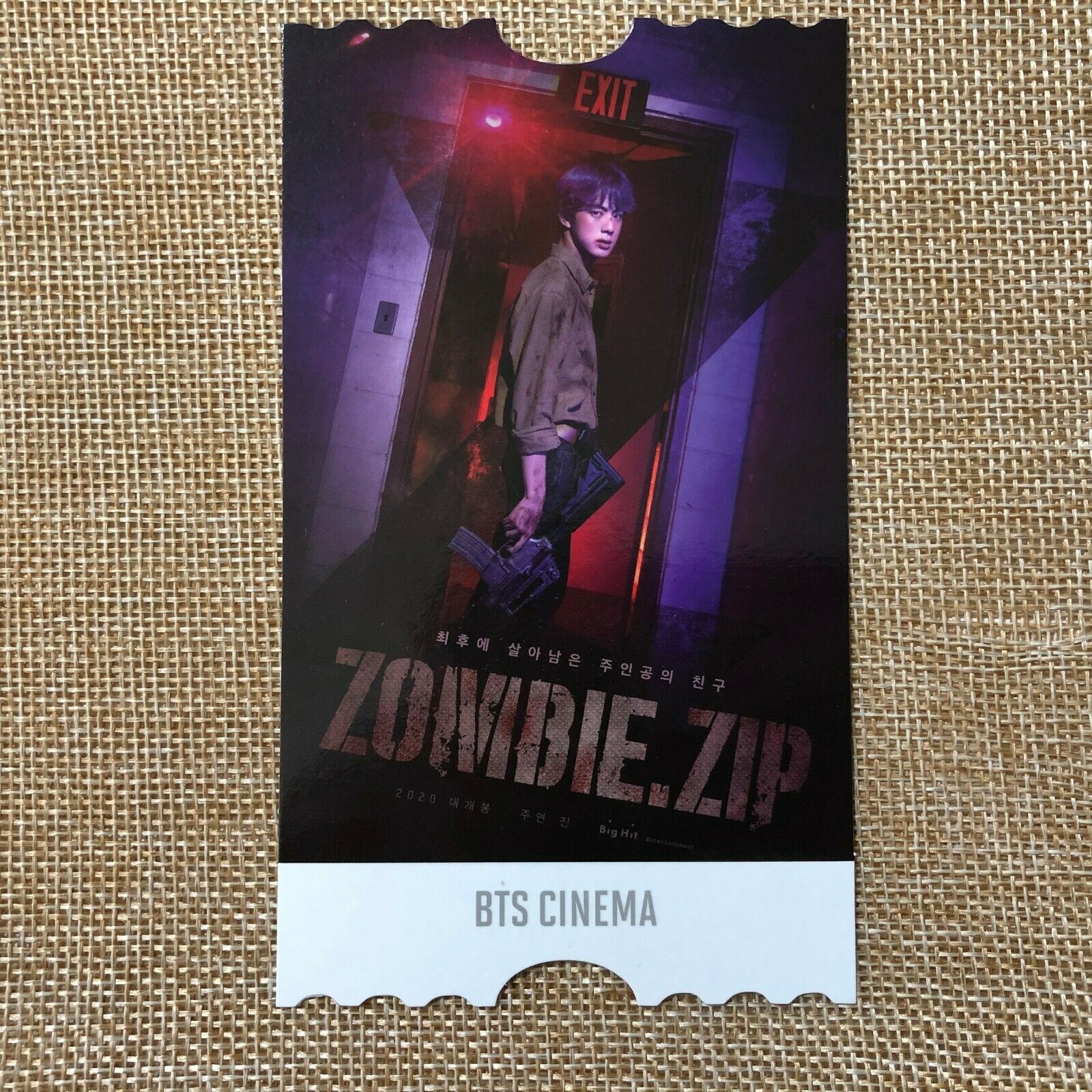 BTS JIN [ ARMY ZIP Fanclub KIT Cinema Official Photocard ] / New,Rare / +Gift