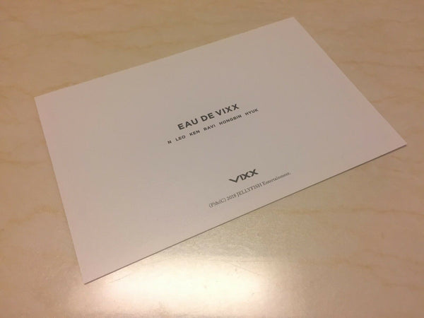 VIXX [EAU DE VIXX Official PostCard Black Ver Photocard #2] 3rd Album /New/+Gift